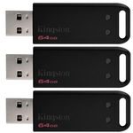 Memorie USB USB flash drive Set Kingston DataTraveler 20 2pk DT20/64GB-2P (64GB; USB 2.0; black color)