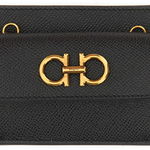 Ferragamo Gancini Credit Card Holder BLACK, Ferragamo