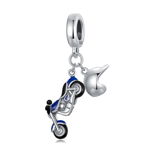 Talisman din argint Blue Motorcycle, EdenBoutique