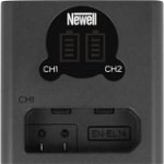 Incarcator dual Newell DL-USB-C pentru acumulator Nikon EN-EL14, Newell