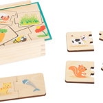 Small foot by Legler Farm Puzzle jucărie interactivă cu piese care se pot insera 3y+ 1 buc, Small foot by Legler