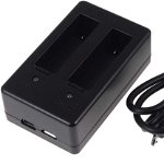 Incarcator compatibil GoPro 5 pentru 2 acumulatori include cablu model C, 