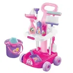 Joc de rol set de curatare 11 piese pentru copii cu mop, matura, faras, roz, 51cm x 29cm x 27cm, LEXI, OEM