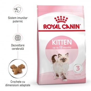 ROYAL CANIN Kitten, hrană uscată pisici junior, 2kg, Royal Canin