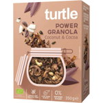 Power Granola cu nuci de cocos si cacao, 350g, Turtle, Turtle