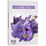 Set Lumanari Tip Pastila Aroma Lavanda-Violeta 6 buc. BISPOL