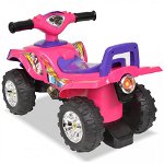 ATV de plimbare pentru copii cu sunet și lumină roz și violet, Casa Practica