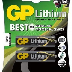 Baterii gp lithium aa 1.5v (fr6) - blister 2 buc