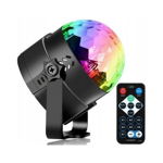 Proiector LED RGB Minge Disco + Telecomanda, Gonga Negru, 