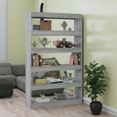 vidaXL Bibliotecă/Separator cameră, gri sonoma, 100x30x166 cm, vidaXL