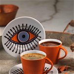 Set cești de cafea, Multicolor, 21.5x6.5x14 cm, Kütahya Porselen
