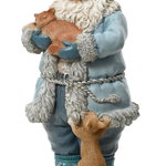 Figurina decorativa - Polyresin Santa Fox-Squirrel - Blue, Kaemingk