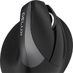 Black Delux M618mini - Functional and Comfortable Wireless Mouse, DeLux