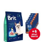 Hrana umeda pentru pisici Brit Vita si Mazare 6x100g, Brit