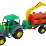 Tractor cu Remorca Lemne Altay 61x17x25 cm, Polesie