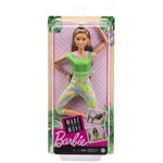 Papusa Barbie Made To Move - Barbie satena cu tinuta verde | Mattel, Mattel