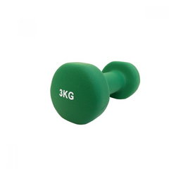 Gantera Vinyl TECHFIT® 3 Kg, fixa, din fonta vinyl, ergonomica, pentru fitness si aerobic. Greutate 3 Kg, dimensiuni 18.5x8x7.8 cm