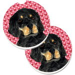 Caroline`s Treasures Gordon Setter Hearts Love and Valentine`s Day Portrait Set of 2 Cup Holder Car C Inimi roșii Large, 