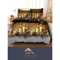 Lenjerie de pat 6 Piese - Mos Craciun - Bumbac 100% Finet - CRR22, Lenjerii