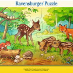 Puzzle animale in padure 15 piese Ravensburger, Ravensburger