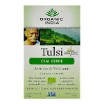 Ceai Tulsi Ceai Verde, Organic India, bio, 18 plicuri, 34,2 g, Organic India