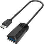 Adaptor HAMA 200312 USB-A - USB-C, negru