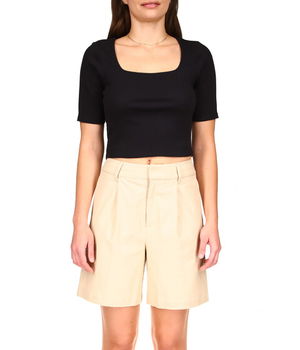 Imbracaminte Femei Sanctuary Square Neck Rib Top Black, Sanctuary