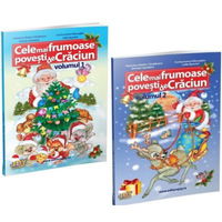 Pachet Cele mai frumoase povesti de Craciun volumul 1 si 2. Color - Valentina Stefan Caradeanu