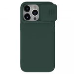 Husa iPhone 15 Pro Max cu Protectie Camera Nillkin SMS Verde Inchis