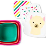 Skip Hop Set 3 cutii pentru pranz Zoo - Lama, Skip Hop