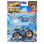 Set 2 masinute Hot Wheels - Monster Truck, 32 Degrees, cu o masinuta metalica