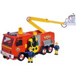 Simba - Masina de pompieri Mega Deluxe Jupiter , Pompierul Sam, Rosu, Simba