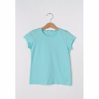 Tricou copii, din bumbac cu decolteu la baza gatului