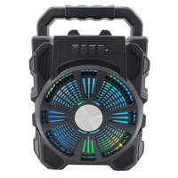 Boxa Portabila HF2170 , Stereo, 5V, USB, Acumulator, Mod Radio FM, Slot Card TF, Compatibila Microfon, Lumini LED, Negru, OEM