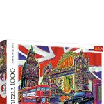 Puzzle 1000 piese Londra in culori Trefl, Trefl