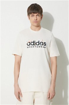 Tricou din bumbac cu imprimeu logo, adidas Sportswear
