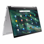 Laptop 2 in 1 ASUS ChromeBook Flip C436FA cu procesor Intel Core i5-10210U, 14", Full HD, Touch, 8GB, 128GB SSD, Intel UHD Graphics, Chrome OS, Aerogel White