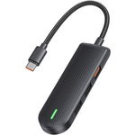 Hub Extern HU-1430 5in1 USB-C la 3x USB2.0 1x USB3.0 Slot SD/TF Negru, Mcdodo