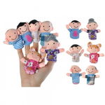 Set marionete din plus pentru degete, Familia mea, 6 bucati, 