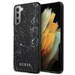 Husa Premium Guess Compatibila Cu Samsung Galaxy S21 5G, Colectia Marble, Negru - 503287