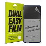 Folie Silicon Premium Full Cover Dual Easy Film Ringke Samsung Galaxy S10+ Plus Transparenta-2 Bucati In Pachet