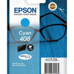 Epson Singlepack Cyan 408 DURABrite Ultra Ink, 14.7ml, WorkForce Pro