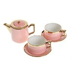 Set roz din ceramica pentru ceai, 1