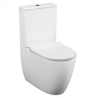 Vas WC rimless compact lipit de perete, 65cm, cu iesire universala, water connection from side, alb   5987B003-0096, Vitra