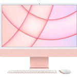 All in One PC Apple IMac 2021 (Procesor Apple M1 (12MB cache, 3.20ghz), 24inch, 4.5K, 8GB, SSD 256 GB, 8-Core GPU, Layout INT, Roz), Apple