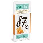 Ciocolata neagra 87% cacao cu portocale si indulcitor stevia 90g Sweet&Safe