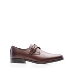 Pantofi eleganți bărbați cu cataramă din piele naturală, Leofex - 654 Red Wood Box, Leofex