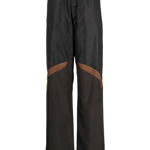 Moncler MONCLER panelled straight-leg cargo trousers CHOCOLATE, Moncler