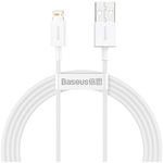 CABLU alimentare si date Baseus Superior, Fast Charging Data Cable pt. smartphone, USB la Lightning Iphone 2.4A, 1.5m, alb