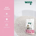 Nisip Fast Clumping PREMIUM pentru pisici , Baby powder - 5L, 